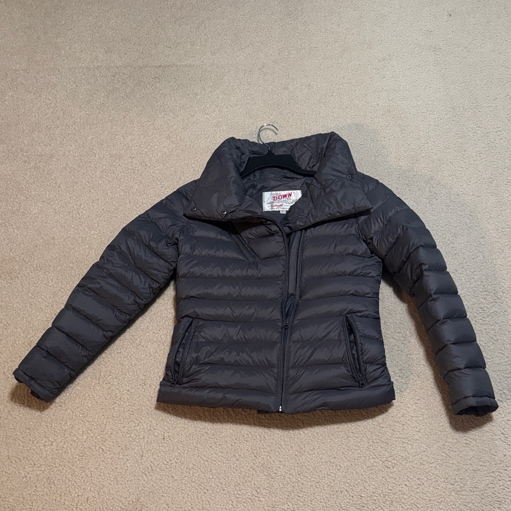 Women's Schott Grey Puffer Down Jacket size Small